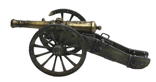 Battle Damaged French 12lb Gun