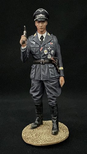 Luftwaffe Captain with Luger Pistol