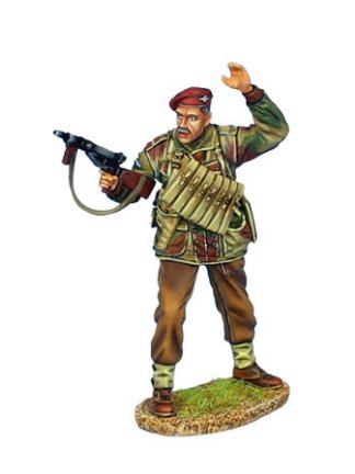 British Airborne Lieutenant with Sten