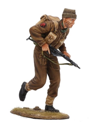 British Commando Advancing with Sten