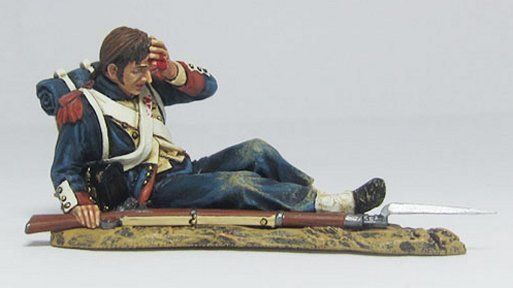 Sitting Wounded Guardsman