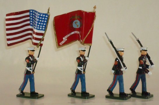 US Marines Color Party - Dress Blues