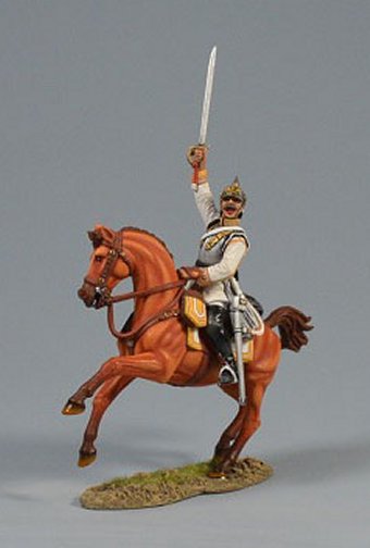 Prussian Cuirassier with Raised Sabre