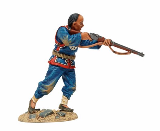 Qing Soldier Firing Rifle