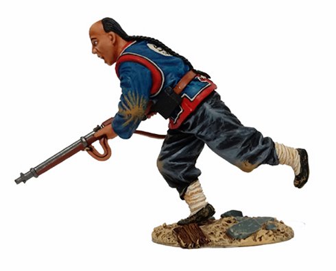 Qing Soldier Running with Rifle