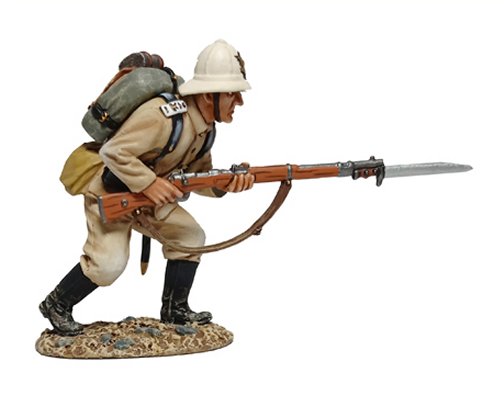 German Soldier Advancing with Rifle