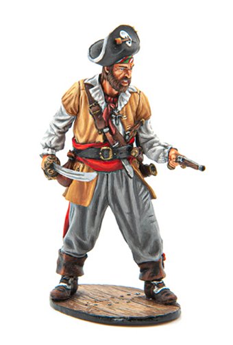 Pirate with Cutlass and Flintlock Pisto