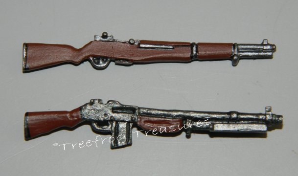 Browning Automatic Rifle and an M1 “Garand” Rifle Allied Weapons