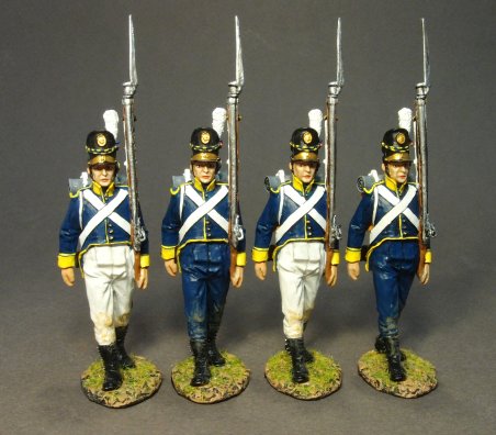 Portuguese Line Infantry, 21st Line Infantry Regt., 4 Line Infantry Marching Set #1