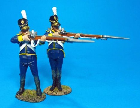 Two Figures Firing, Blue Trousers, 21st Line Infantry Regt