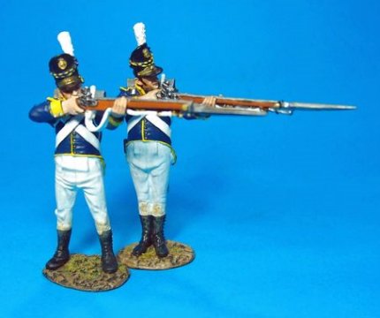 Two Figures Firing, White Trousers, 21st Line Infantry Regt