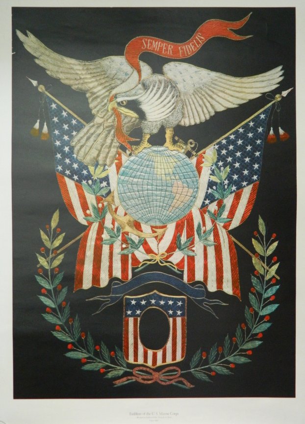 Emblem of the US Marine Corps Print "Semper Fidelis"