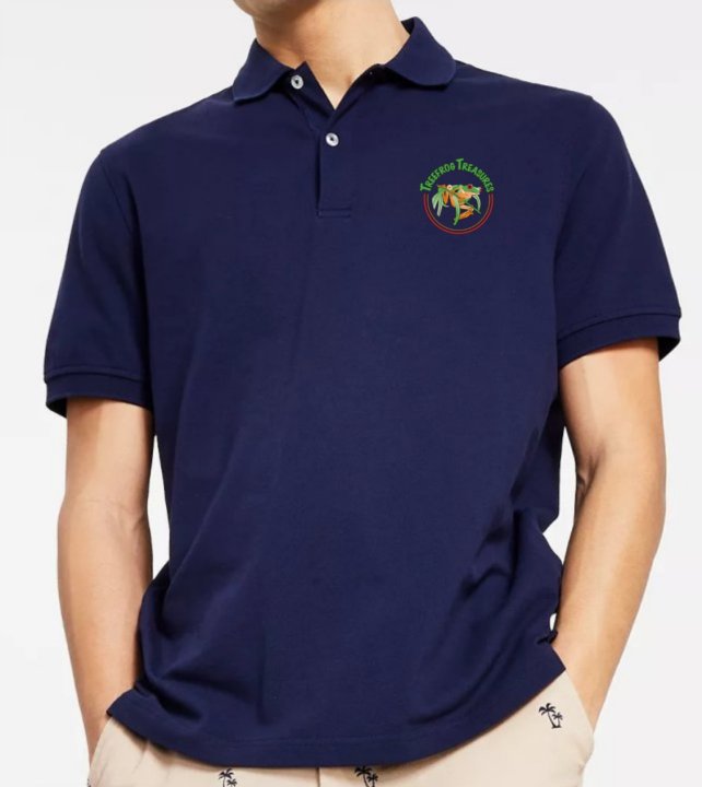 Treefrog Treasures Navy Blue Polo - Large