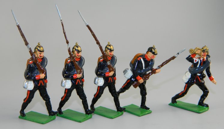 Prussian Soldiers & Bugler in Pickelhaube