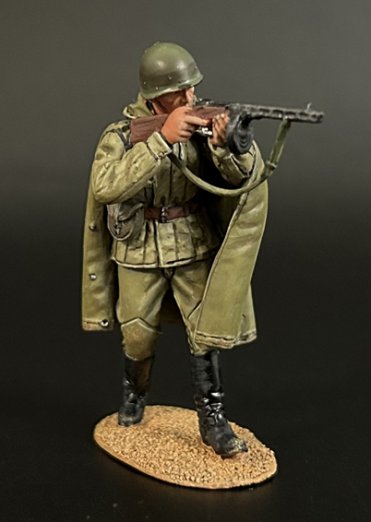 Red Army Machine Gunner Wearing a Cloak