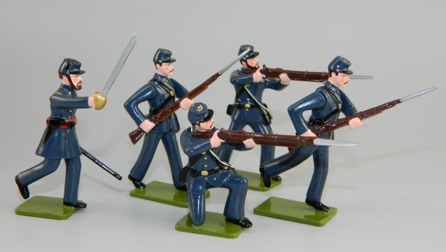 20th Maine Volunteers - Officer & 4 Infantry