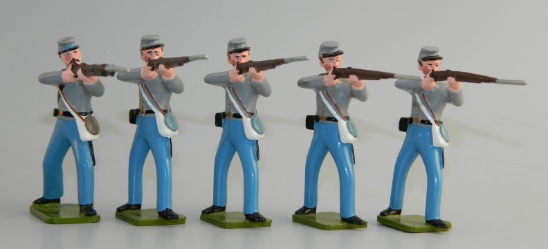 Five Civil War CSA Infantry Firing