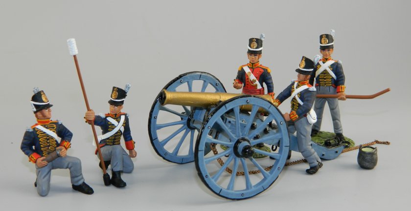 British Foot Artillery, 5 Crew Sighting Gun