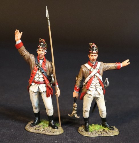 Two Artillery Crew, Rhode Island Train of Artillery, 1775