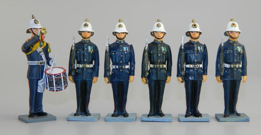 Royal Marines on Parade with Drummer/Bugler