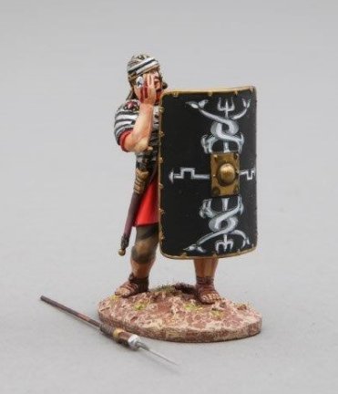 "Bull's-eye!" Unlucky Legionnaire with Arrow in Eye - 30th Legion Black Shield