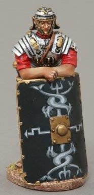 Legionnaire Leaning on Shield - 30th Legion Black Shield