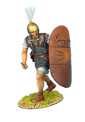 Caesarian Roman Legionary with Gladius and Shield Cover