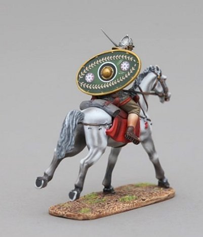 Roman Cavalry Legionnaire Slashing Sword with Green Shield