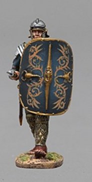 Advancing Praetorian Guardsman with Pilum Lowered & Painted Shield