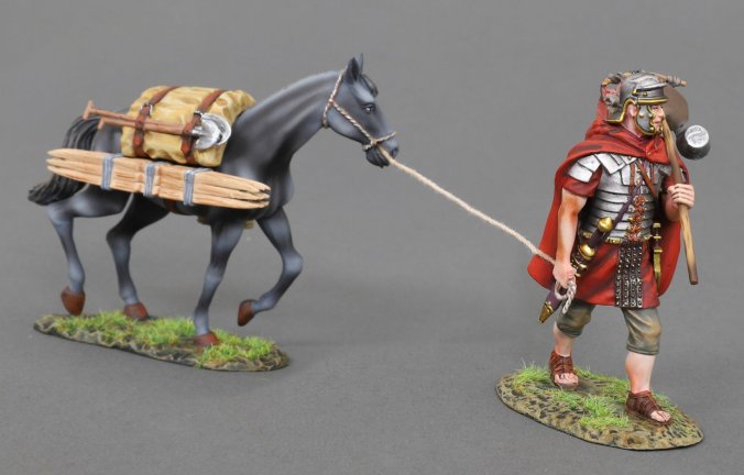 Roman Legionnaire Carrying Marius Mule with Pony