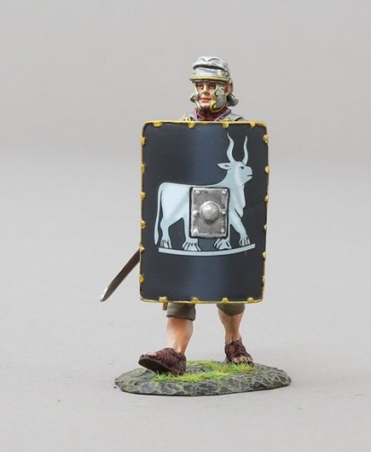 Advancing Legionnaire with Gladius Drawn (Front Rank) 9th Black Shield