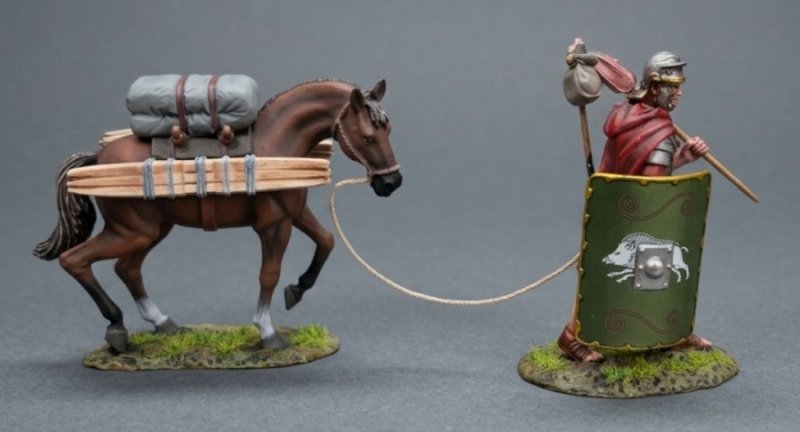 Roman with Pony - 19th Legion Green Shield