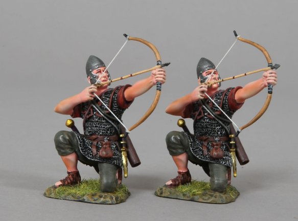 Kneeling Roman Auxiliary Archers Firing Up