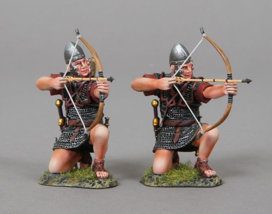 Kneeling Roman Auxiliary Archers Firing Ahead