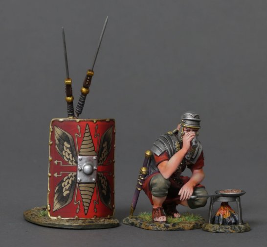 Roman Soldier Cooking - Imperial Red Shield
