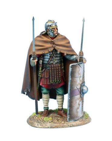 Imperial Roman Legio XIIII G.M.V. Legionary Standing with Two Pilum