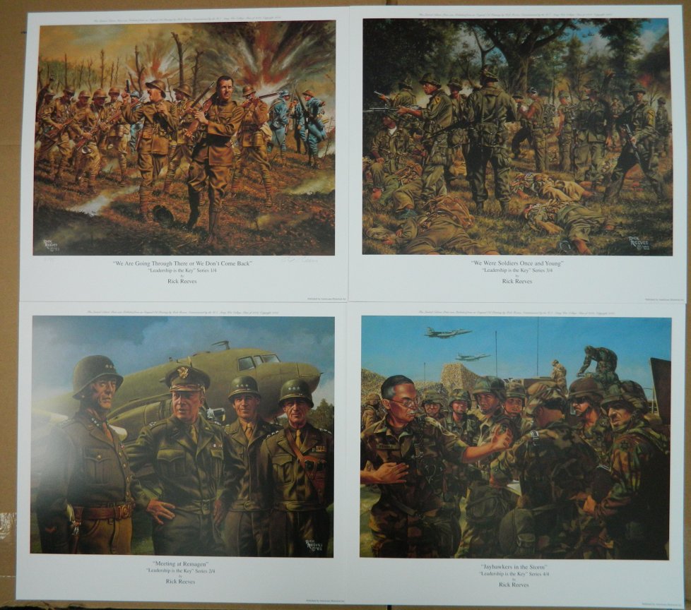 "Leadership is Key" Set of 4 Lithograph Prints