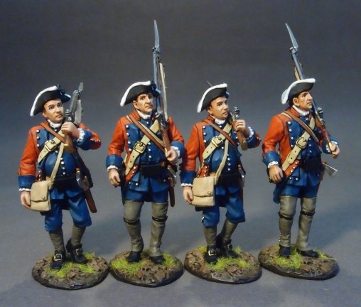 4 Line Infantry Marching Set #1, 60th (Royal American), Regiment of Foot