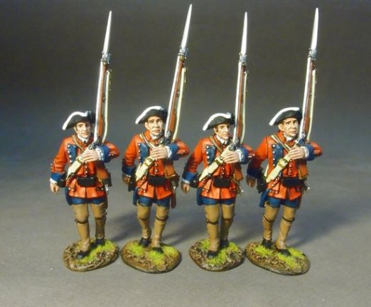 4 Line Infantry Marching Set #3, 60th (Royal American), Regiment of Foot