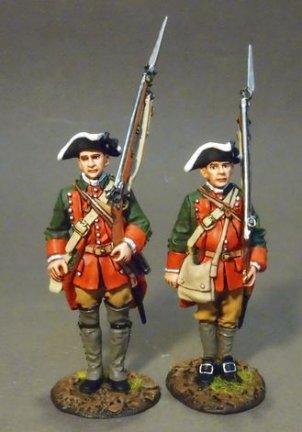 Two Line Infantry at Attention, Pennsylvanian Provincial Regiment