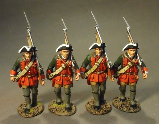 Four Line Infantry Marching, Set #1, The Pensylvanian Provincial Regiment