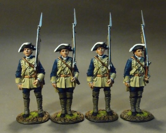 Four Line Infantry At Attention Set #2, South Carolina Provincial Regiment