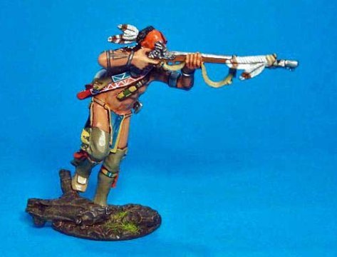 Woodland Indian Running with Musket