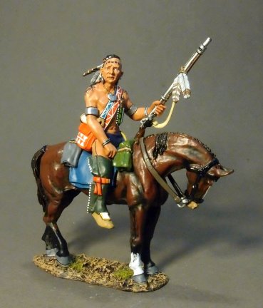 Mounted Woodland Indian with Raised Rifle #2