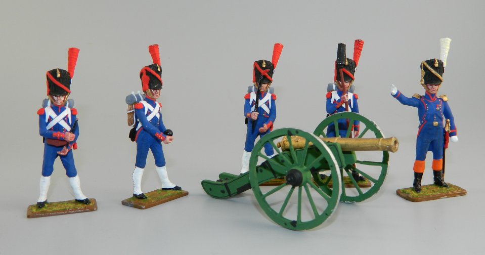 French Artillery Crew with Cannon, 1810