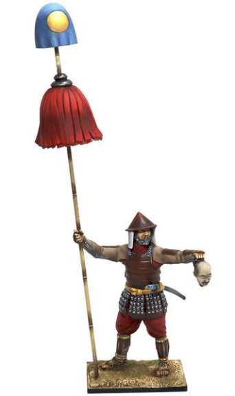 Standard Bearer with Batle Uma Jirushi Flag of Konishi Yukinaga