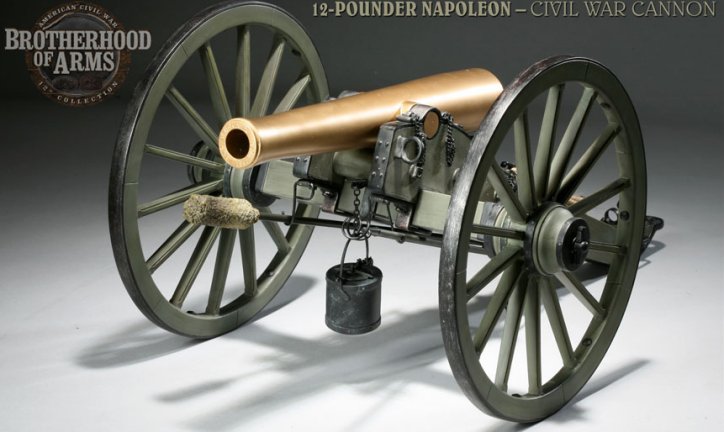 12-Pounder Napoleon Civil War Cannon - 1/6th Scale