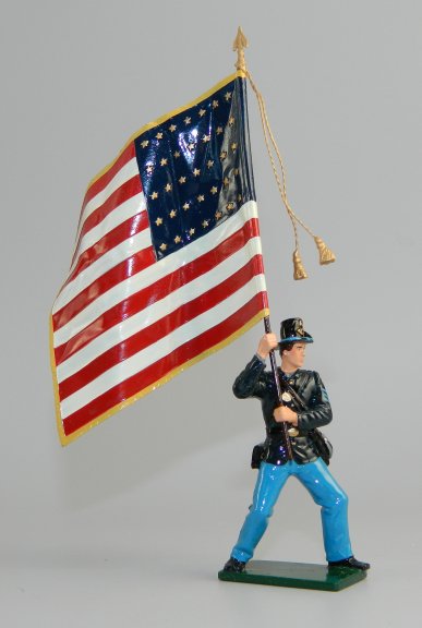 Union Flag Bearer|Shenandoah|FB-3|Civil War|Gloss Toy Soldier
