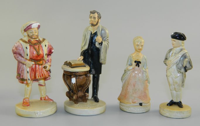 Henry VIII, Abraham Lincoln, George & Martha Washington