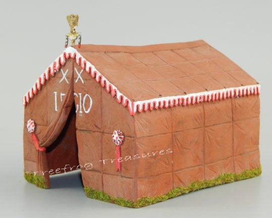 Roman Commanders Tent with White & Red Edging